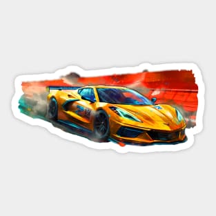 C8 Corvette Racecar Supercar Sports car Muscle car artwork C8.R C8 Sticker